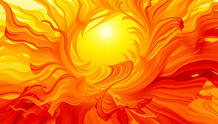 Vibrant abstract sun art with swirling brush strokes, CBS Sunday Morning inspiration