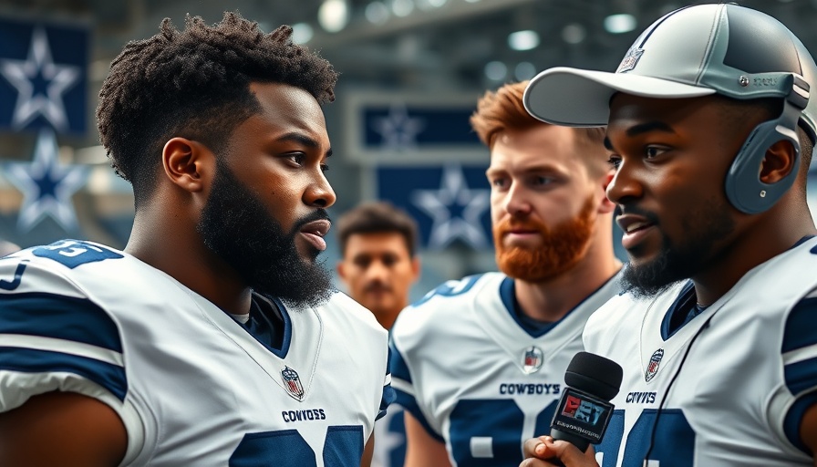 Dallas Cowboys rushing offense players during an interview.