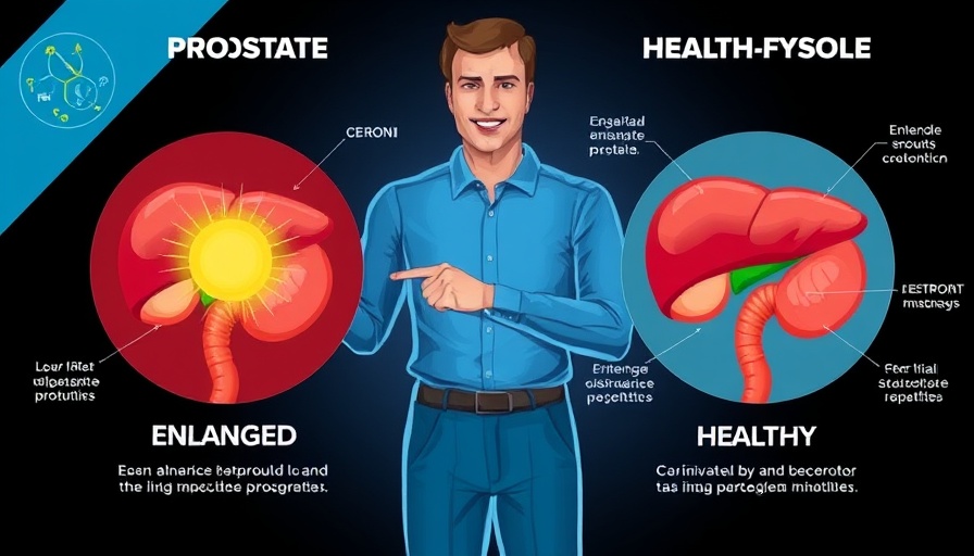 Illustration on how to shrink an enlarged prostate naturally.