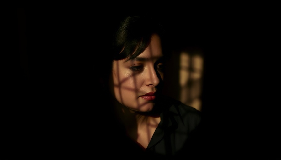 Woman in shadows with a pensive expression, representing silent endometriosis and infertility.