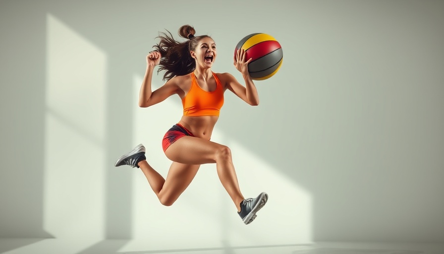 Energetic athlete showcasing HIIT benefits with dynamic leap.