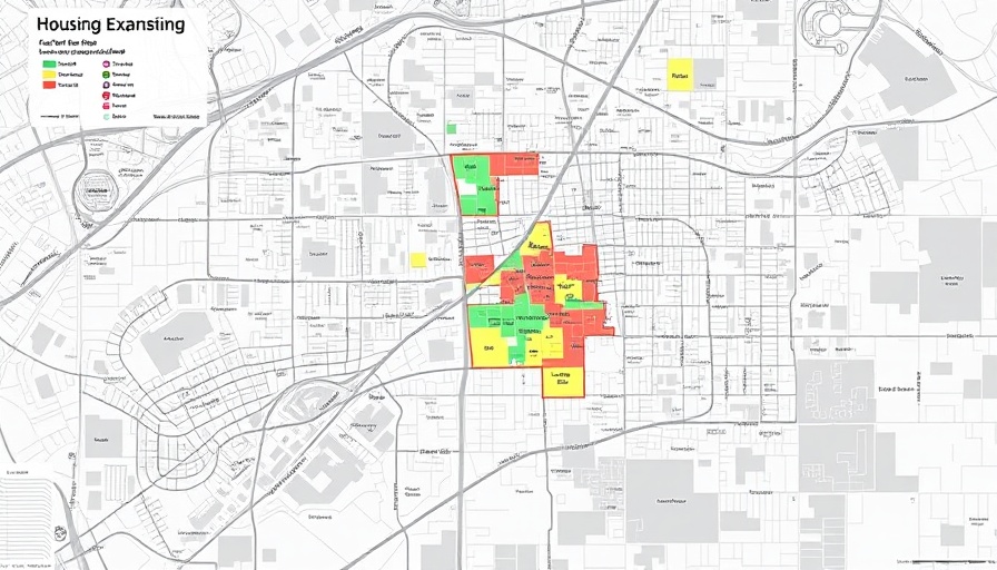 Fort Worth housing expansion planning map with labeled sections.