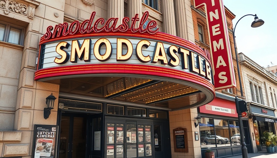 Independent theaters evolve with Smodcastle Cinemas entrance.