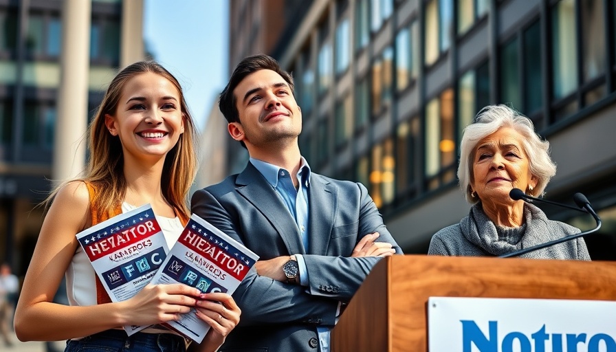 Vibrant composite of NYC Council District 4 Debate campaign scenes.