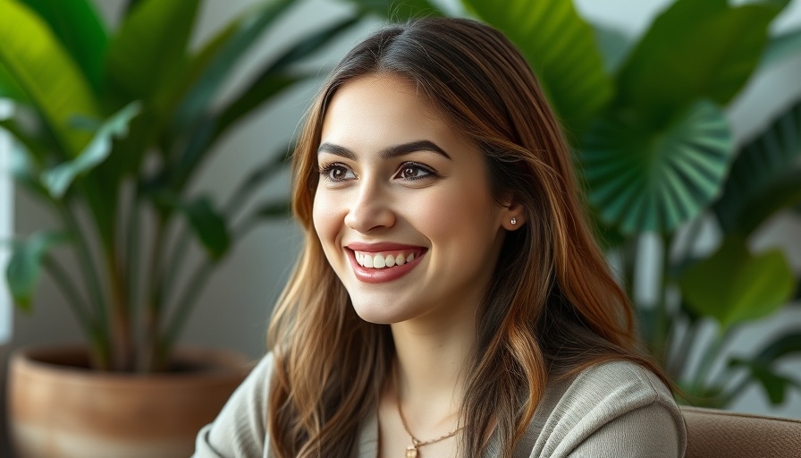 Interview setting with a smiling young woman, discussing superfoods to heal your cells.