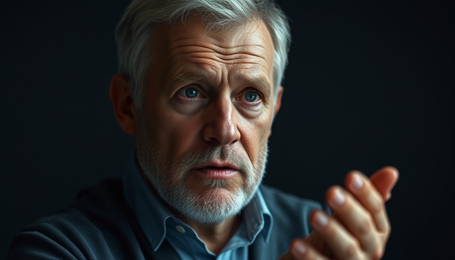 Middle-aged man discussing earliest signs of heart disease.