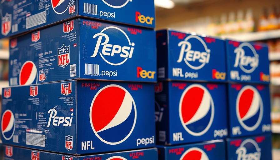 Pepsi boxes with NFL logos, relevant to Houston business news.