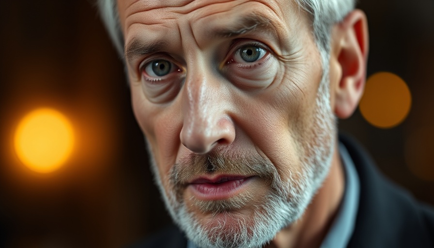 Middle-aged man discussing sleep and heart disease in seniors.