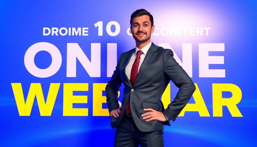 Digital design of a man promoting a vibrant webinar banner.