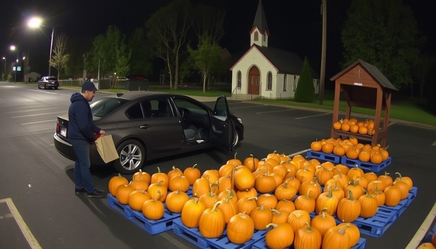 Thieves steal pumpkins from Katy church parking lot at night.