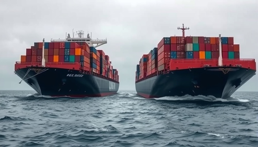 Massive shipping vessels on ocean, new U.S. port fees on Chinese shipping