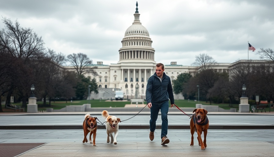 Man walking dogs near U.S. Capitol during government shutdown news