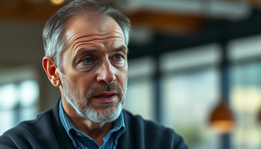 Middle-aged man giving advice on mental wellness for seniors.
