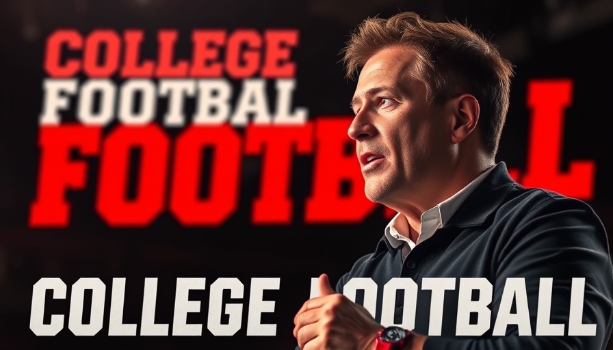 College Football Week 8 matchups graphic with commentator and player.