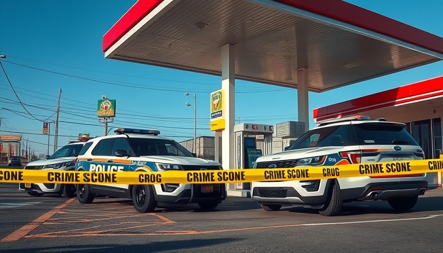 Police presence at gas station in Katy shooting incident scene.