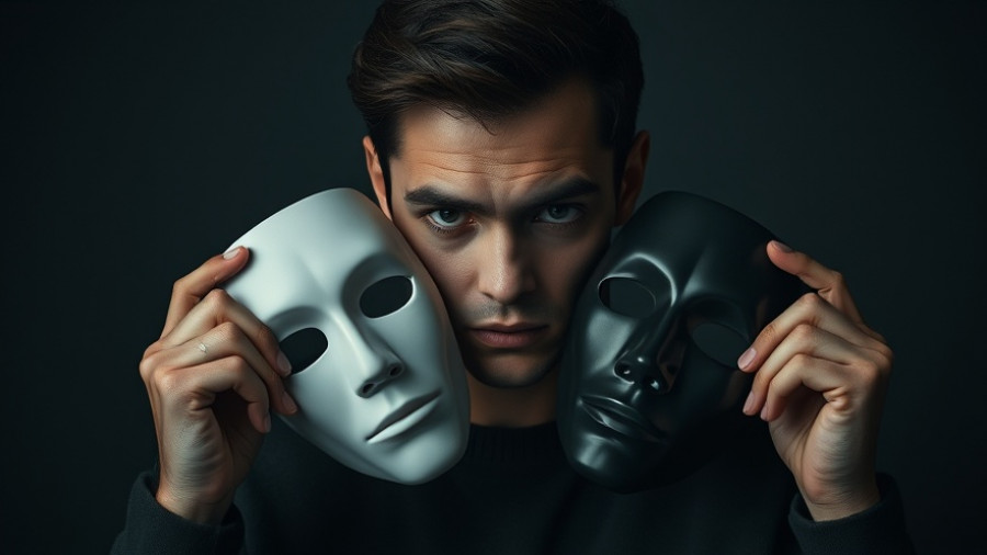 Mental health tips portrayed through symbolic masks.