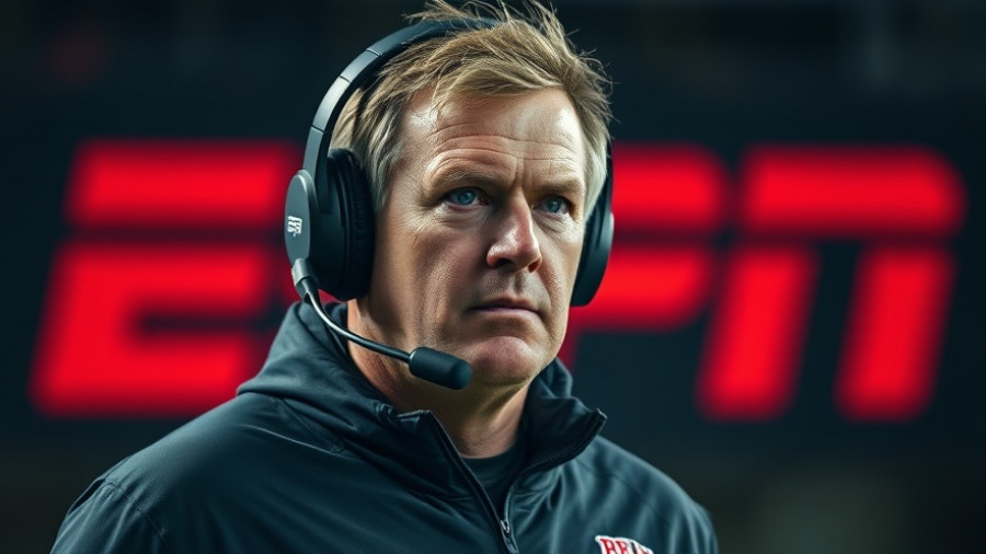 NFL news update with focused football coach on ESPN.