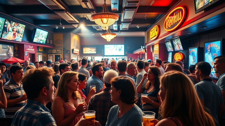 Lively patrons at one of the best sports bars in Houston.