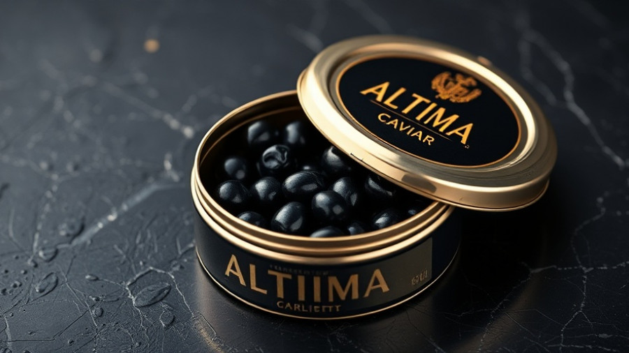 Opulent Altima Caviar display for masterclass dinner.