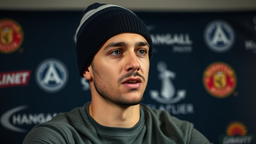 C.J. Stroud Texans press conference, confident expression, logo backdrop.