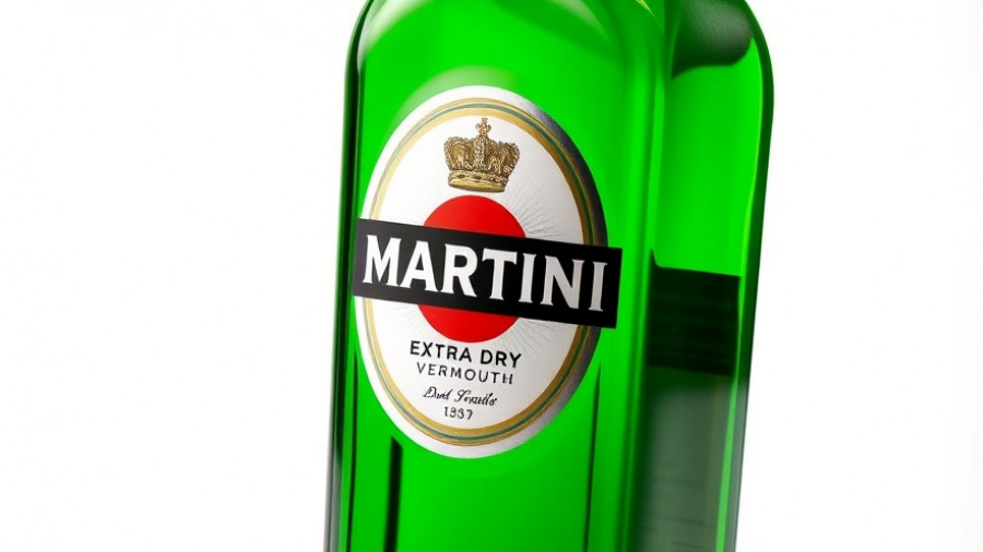 Martini Extra Dry Vermouth bottle, ideal for Houston craft cocktails.