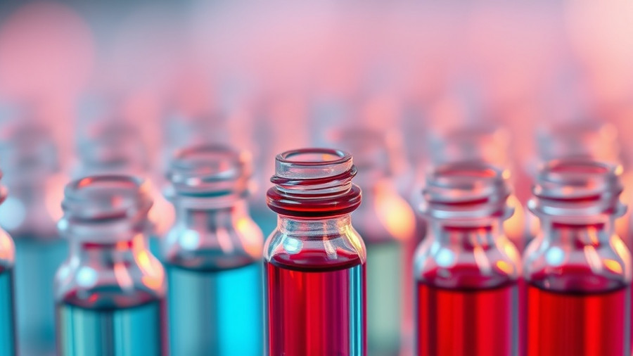 Laboratory vials reflecting light, highlighting cholesterol sample.