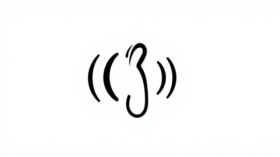 Stylized ear icon with sound waves, representing auditory cortex listening skills.