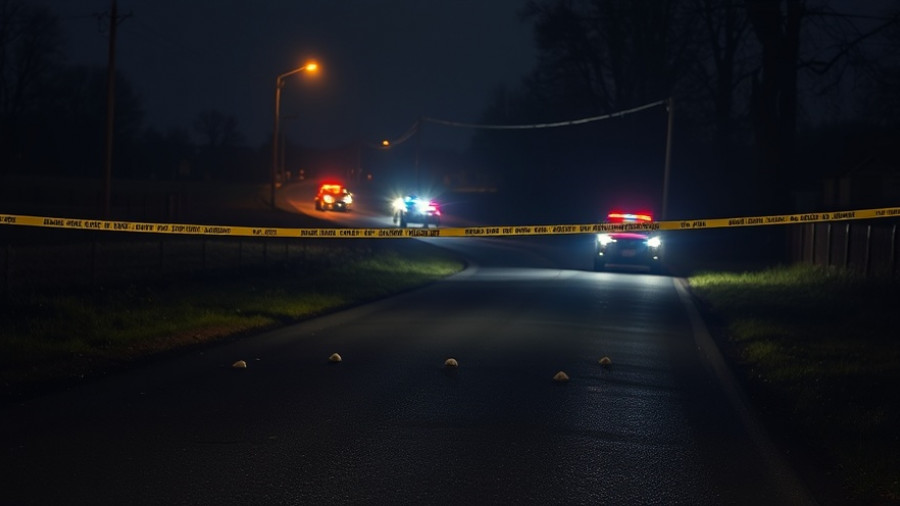 Harris County Halloween party shooting crime scene at night.