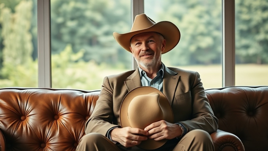 Contemplative man holding cowboy hat by window, Landman Season 2 Release Date.