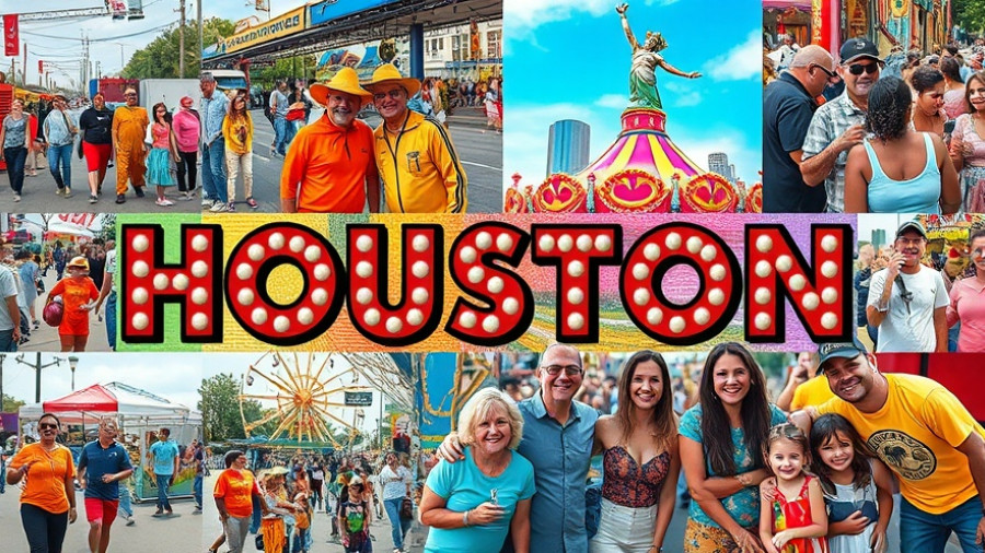 Collage of top events in Houston for the houston entertainment guide.