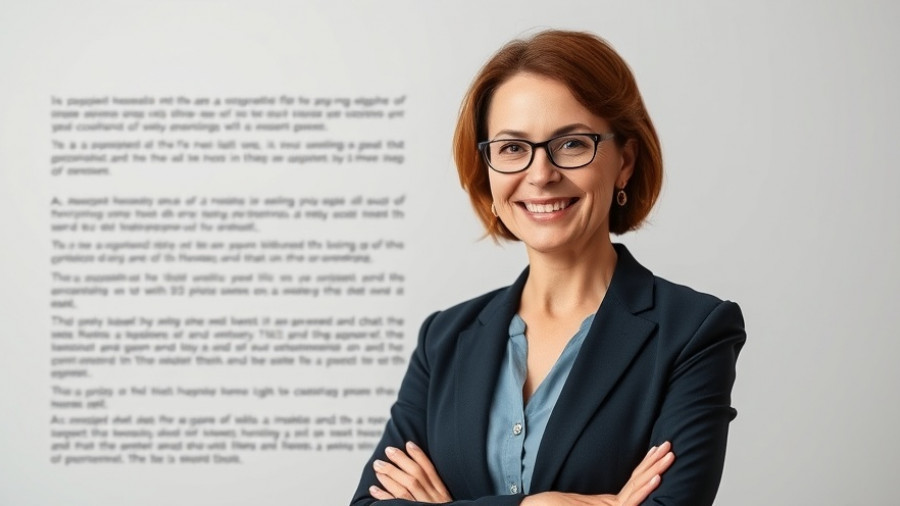Mental health for seniors: Professional woman smiling in educational webinar.