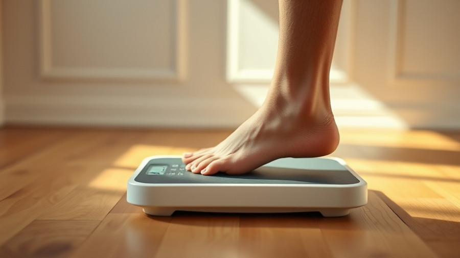 Person weighing on a scale for weight management partnership 2026.