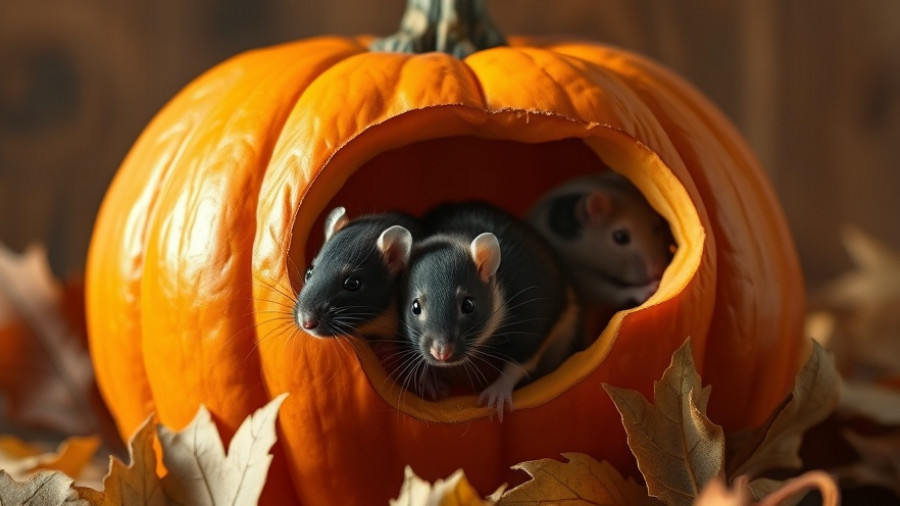 Pet rats exploring a carved pumpkin, Seoul Virus and Pet Rats topic.