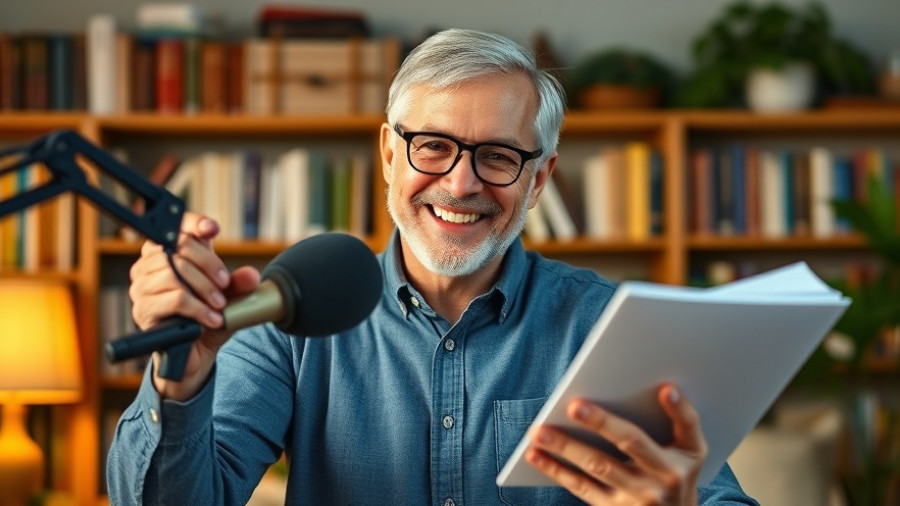 Man discussing honey's effect on blood sugar in a podcast.