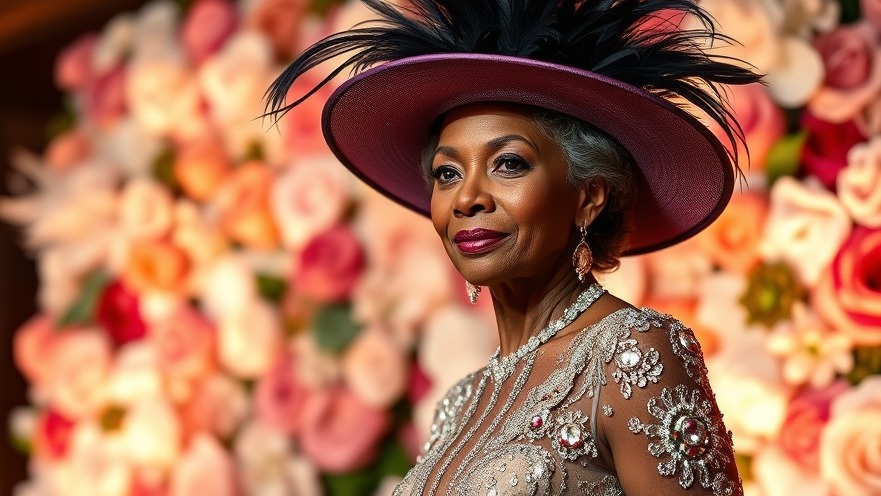 Diana Ross fashion statement at Met Gala 2025, elegant in sparkling gown and feathered hat.
