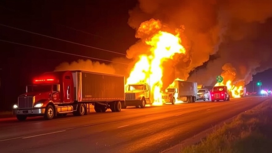 Multiple large trucks on fire in South Bexar County - San Antonio community news.