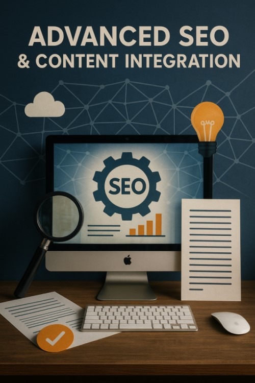 Advanced SEO and content integration.