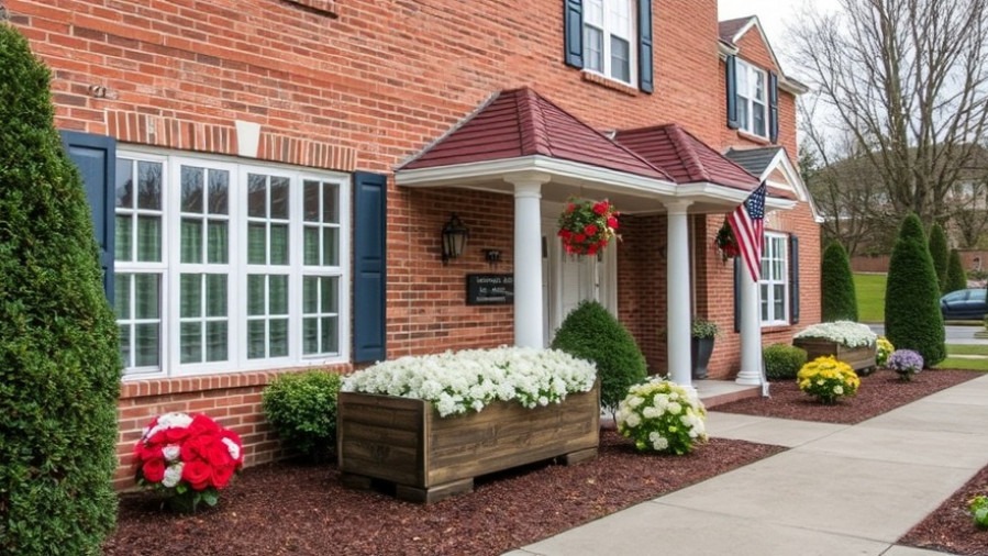 Exterior of a funeral home emphasizing Dallas public safety regulations.