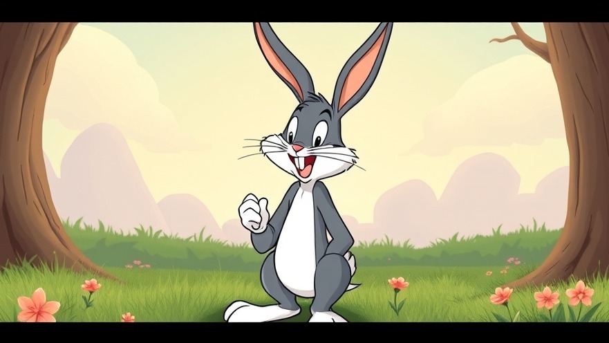Bugs Bunny depicting the media influence on behavior in popular culture.