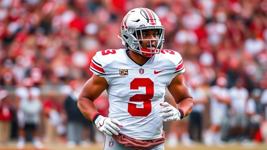 Ohio State Buckeyes football player featured in college football rankings news.