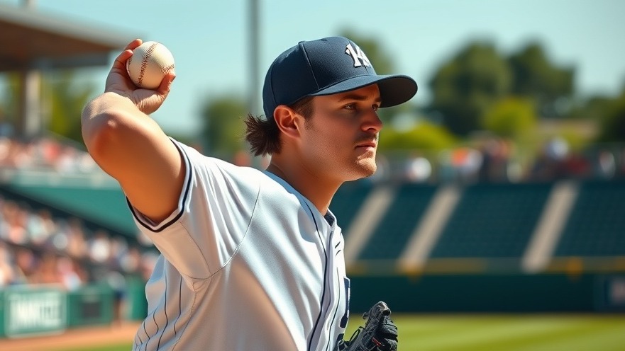Intense young MLB player pitching in the Rockies, showcasing talent and action.