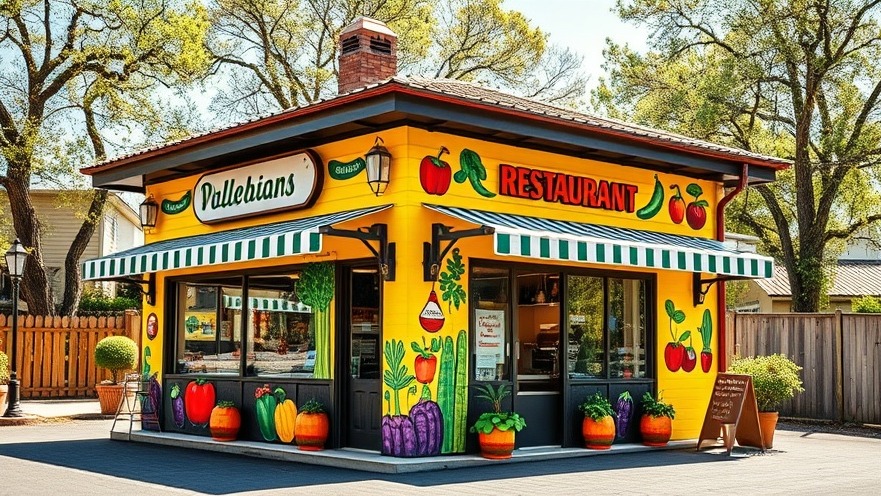 Colorful San Antonio food trucks outside a vibrant restaurant with murals