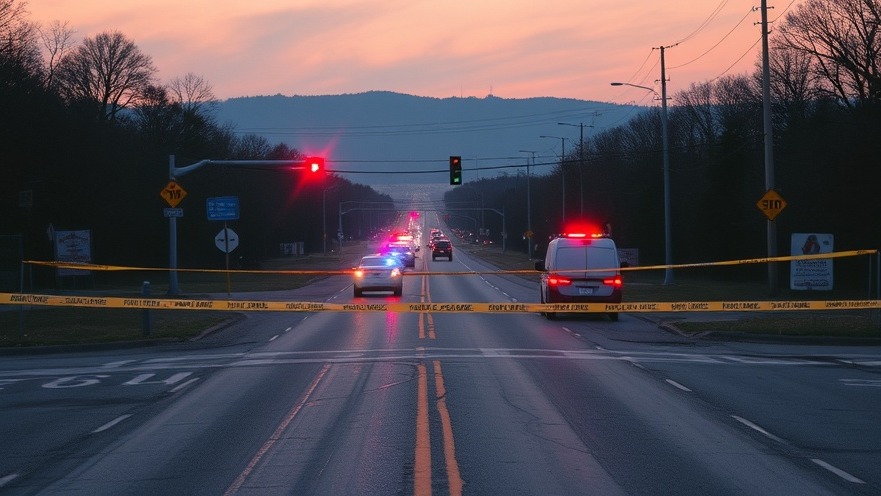 Crime scene in roadway highlighting Austin pedestrian safety measures.