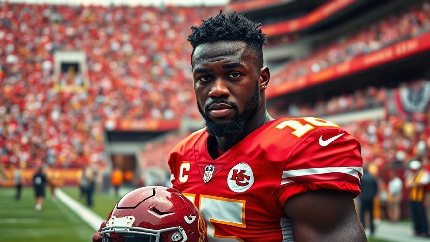 Kansas City Chiefs news highlights a serious NFL athlete in action.