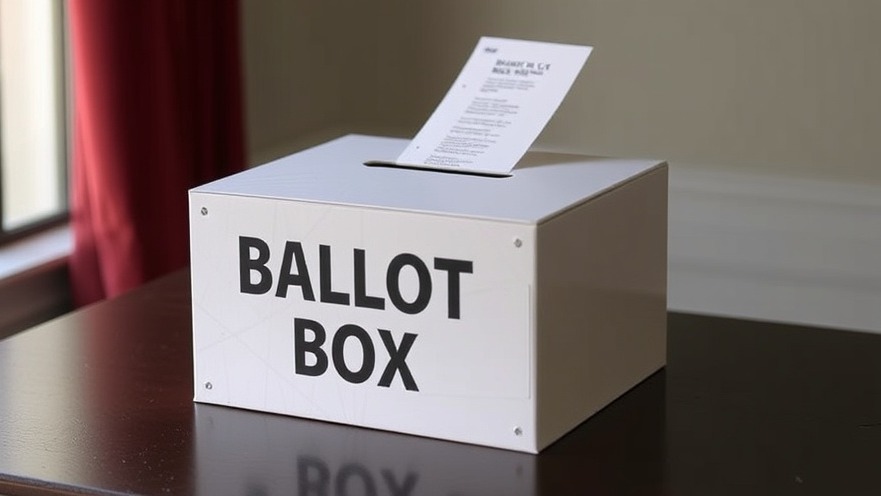 Secure ballot box ensuring Texas election integrity and voter registration.