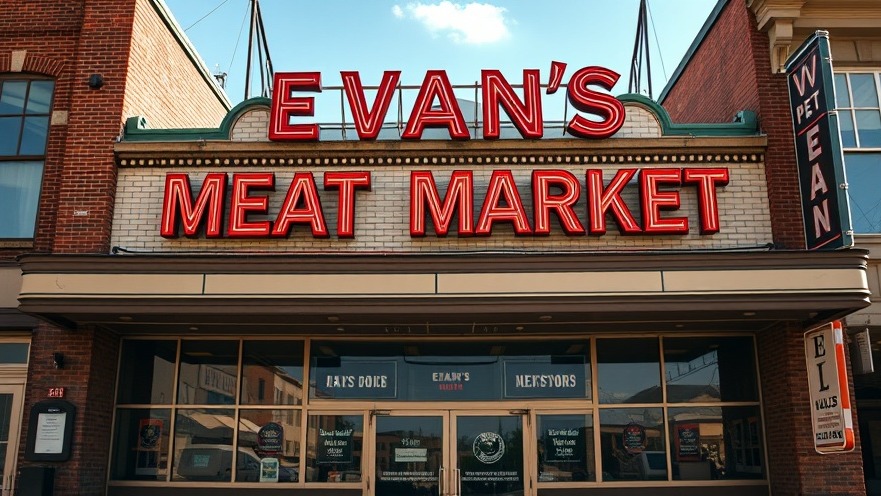 Evan's Meat Market showcases the Dallas food scene with vibrant Cajun cuisine details.