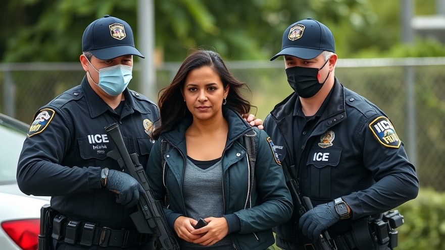 ICE agents arrest undocumented woman amidst military service immigration issues.