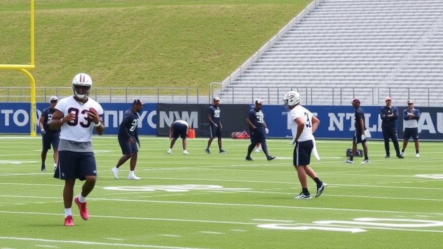 NFL players practicing for Super Bowl 2025 on a football field.