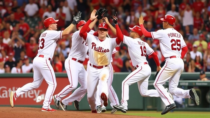 Phillies celebrate walk-off win against Red Sox, MLB season insights.