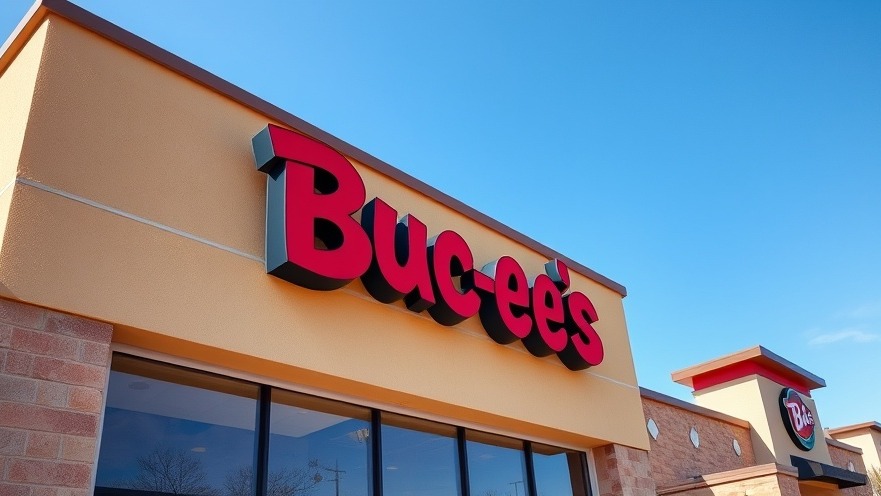 Vibrant Buc-ee's storefront in Mississippi, showcasing travel convenience and job creation.